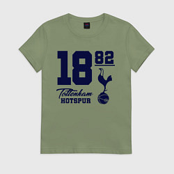 Футболка хлопковая женская FC Tottenham 1882, цвет: авокадо