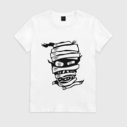Футболка хлопковая женская Мумия, цвет: белый