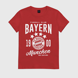 Футболка хлопковая женская Bayern Munchen 1900, цвет: красный