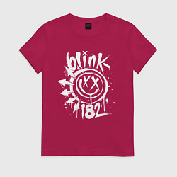 Футболка хлопковая женская Blink-182: Smile, цвет: маджента