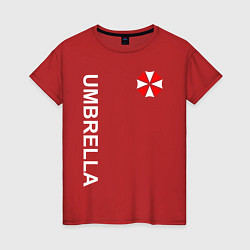 Футболка хлопковая женская UMBRELLA CORP, цвет: красный