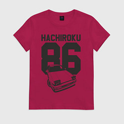 Футболка хлопковая женская Toyota AE86 Hachiroku, цвет: маджента