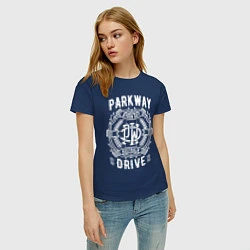 Футболка хлопковая женская Parkway Drive: Australia, цвет: тёмно-синий — фото 2
