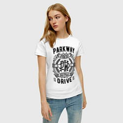 Футболка хлопковая женская Parkway Drive: Australia, цвет: белый — фото 2