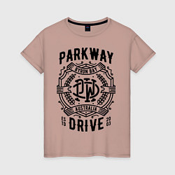 Футболка хлопковая женская Parkway Drive: Australia, цвет: пыльно-розовый