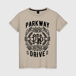 Футболка хлопковая женская Parkway Drive: Australia, цвет: миндальный