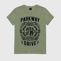 Футболка хлопковая женская Parkway Drive: Australia, цвет: авокадо