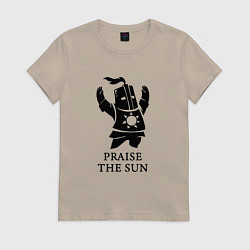 Футболка хлопковая женская Praise the Sun, цвет: миндальный