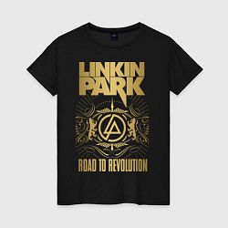 Футболка хлопковая женская Linkin Park: Road to Revolution, цвет: черный