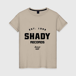 Футболка хлопковая женская Shady records, цвет: миндальный