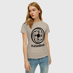 Футболка хлопковая женская Kasabian: Symbol, цвет: миндальный — фото 2