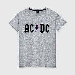 Футболка хлопковая женская AC/DC, цвет: меланж