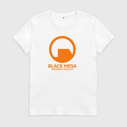 Футболка хлопковая женская Black Mesa: Research Facility, цвет: белый