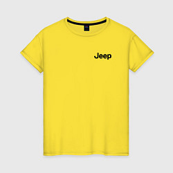 Футболка хлопковая женская JEEP, цвет: желтый