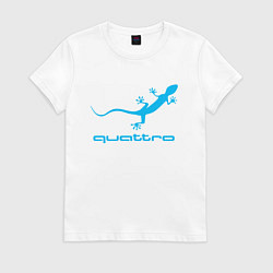 Футболка хлопковая женская AUDI, цвет: белый