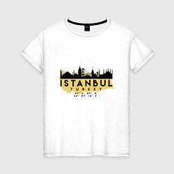 Футболка хлопковая женская Стамбул - Турция, цвет: белый