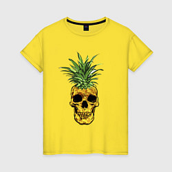 Женская футболка Череп-ананас - лето
