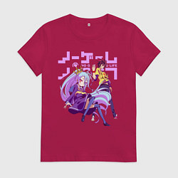 Футболка хлопковая женская No Game No Life, цвет: маджента
