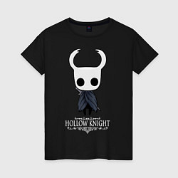 Футболка хлопковая женская Hollow Knight, цвет: черный