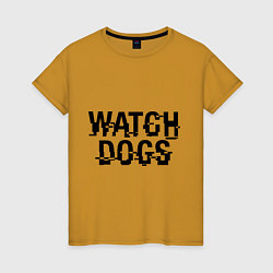 Футболка хлопковая женская Watch Dogs, цвет: горчичный