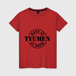 Футболка хлопковая женская Made in Tyumen, цвет: красный