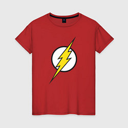 Футболка хлопковая женская Flash, цвет: красный