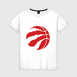 Футболка хлопковая женская Toronto Raptors, цвет: белый