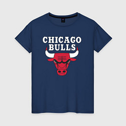 Футболка хлопковая женская CHICAGO BULLS, цвет: тёмно-синий