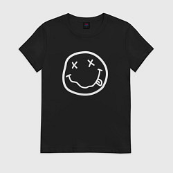 Футболка хлопковая женская NIRVANA, цвет: черный