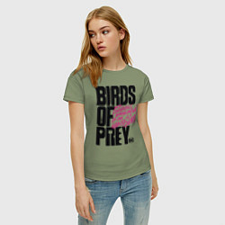 Футболка хлопковая женская Birds of Prey logo, цвет: авокадо — фото 2