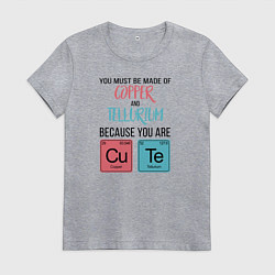 Футболка хлопковая женская Copper and Tellurium, цвет: меланж