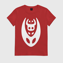 Футболка хлопковая женская Hollow Knight, цвет: красный