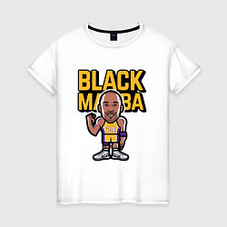 Футболка хлопковая женская Kobe - Black Mamba, цвет: белый