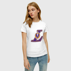 Футболка хлопковая женская Lakers, цвет: белый — фото 2