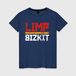 Футболка хлопковая женская LIMP BIZKIT, цвет: тёмно-синий