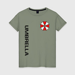 Футболка хлопковая женская UMBRELLA CORP, цвет: авокадо