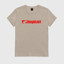 Футболка хлопковая женская LIMP BIZKIT, цвет: миндальный