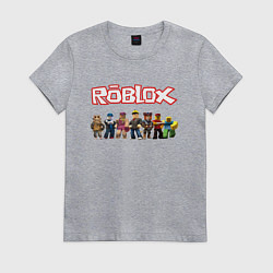 Футболка хлопковая женская ROBLOX, цвет: меланж