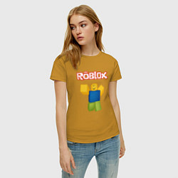 Футболка хлопковая женская ROBLOX, цвет: горчичный — фото 2