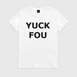 Футболка хлопковая женская YUCK FOU, цвет: белый