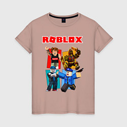 Футболка хлопковая женская ROBLOX, цвет: пыльно-розовый