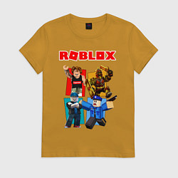 Футболка хлопковая женская ROBLOX, цвет: горчичный