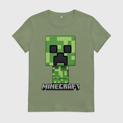 Футболка хлопковая женская MINECRAFT, цвет: авокадо