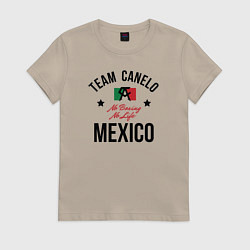Футболка хлопковая женская Team Canelo, цвет: миндальный