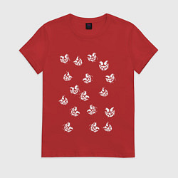 Футболка хлопковая женская PYROKINESIS, цвет: красный