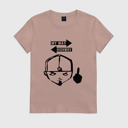 Футболка хлопковая женская LIMP BIZKIT, цвет: пыльно-розовый