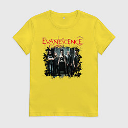 Футболка хлопковая женская Evanescence, цвет: желтый