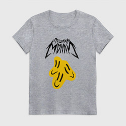 Футболка хлопковая женская ПОШЛАЯ МОЛЛИ, цвет: меланж