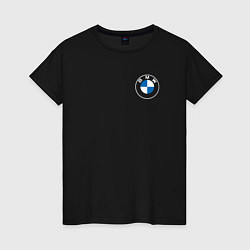 Футболка хлопковая женская BMW LOGO 2020, цвет: черный