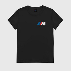 Футболка хлопковая женская BMW M LOGO 2020, цвет: черный